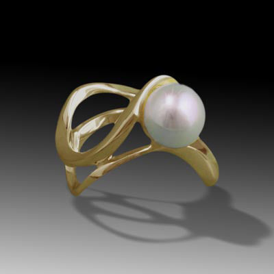14K Gold Ring with 10mm White Pearl (this ring is available with White Pearl ONLY)