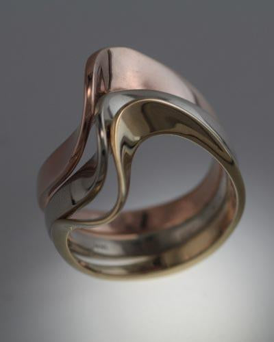 14K Gold Tri Color Ring