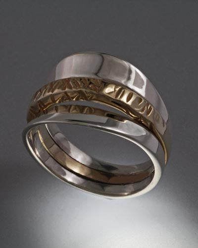 14K gold and Sterling Ring