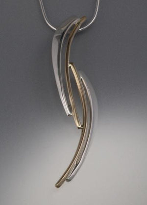 14K gold and Sterling silver pendant