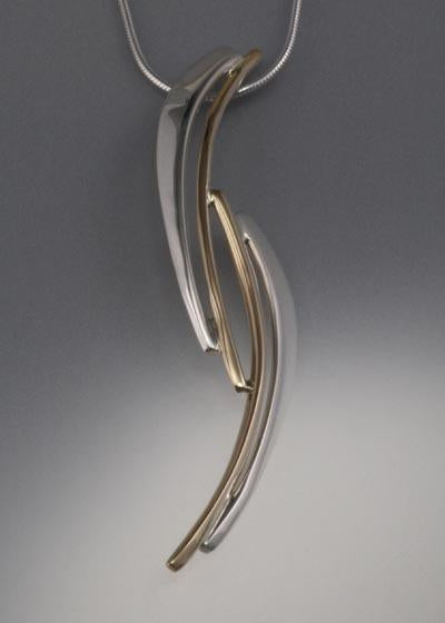 14K gold and Sterling silver pendant