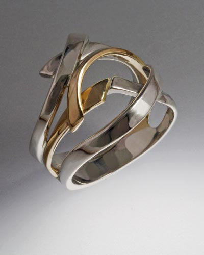14K Gold  and Sterling ring